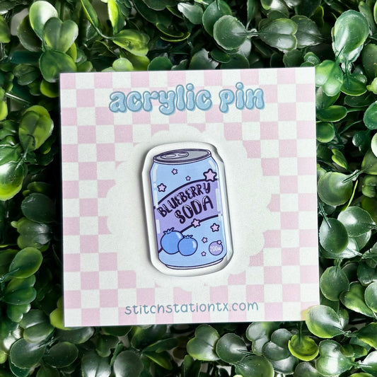 Blueberry Soda Acrylic Pin