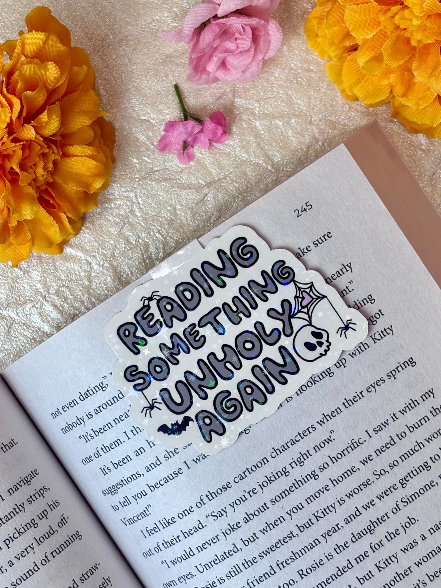 Reading Something Unholy Again Magnetic Bookmark