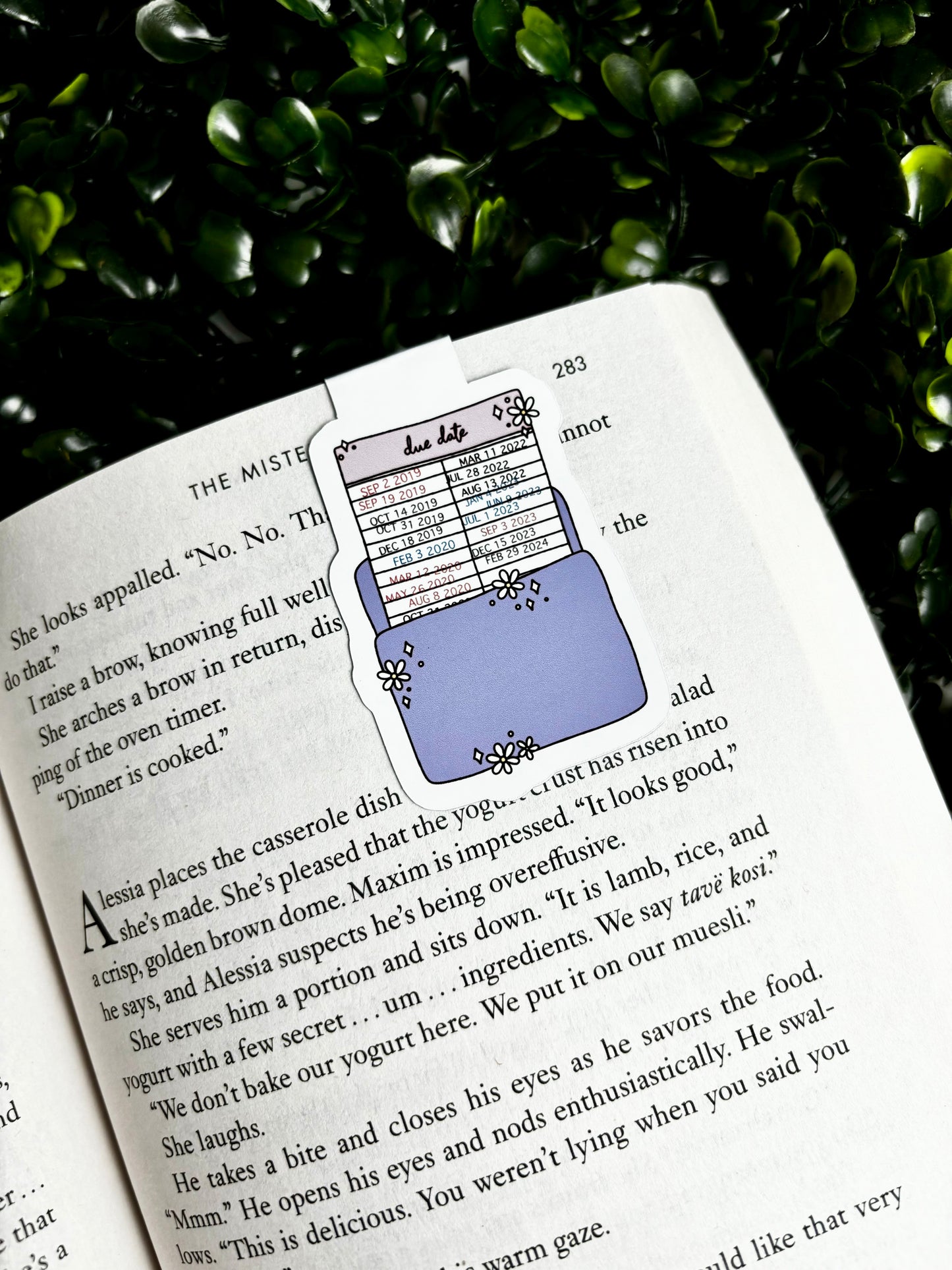 Library Checkout Card Magnetic Bookmark