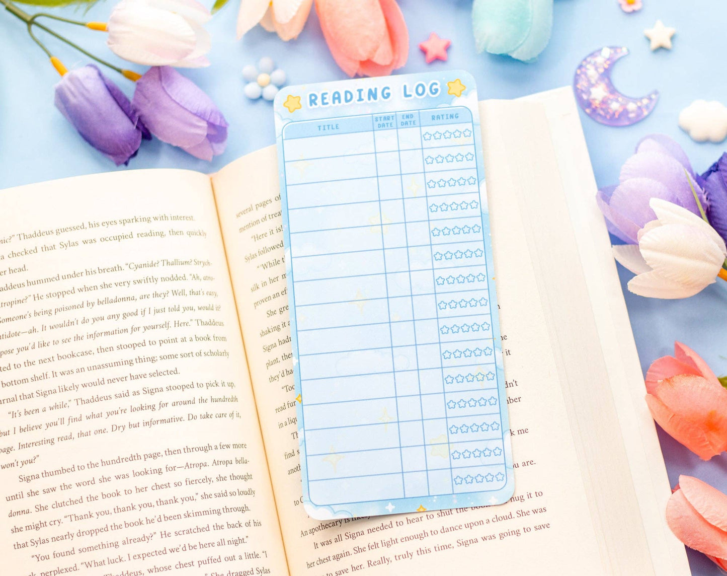 Craft Time Reading Log Bookmark