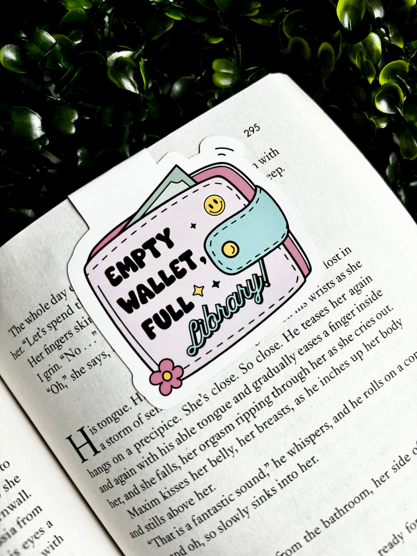 Empty Wallet, Full Library Magnetic Bookmark