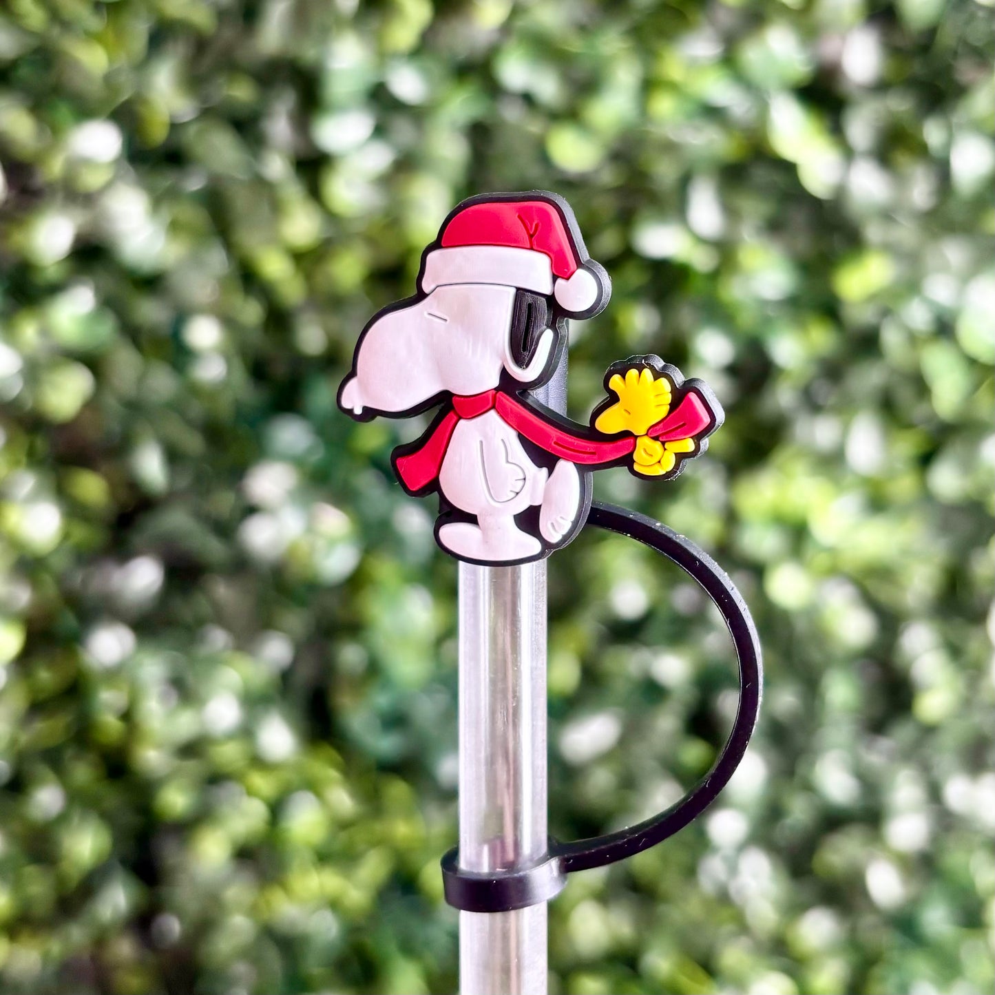 Christmas Snoopy & Woodstock Straw Topper