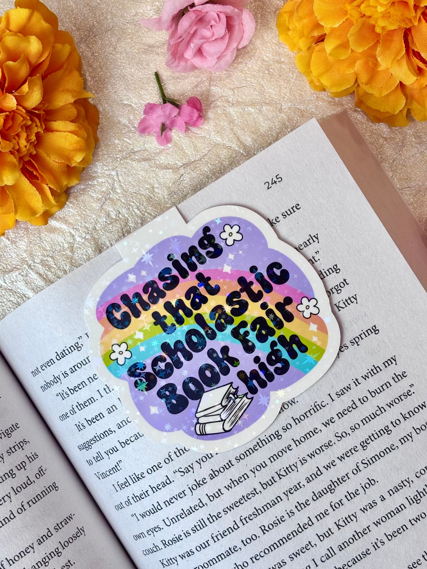 Chasing that Scholastic Book Fair High Magnetic Bookmark