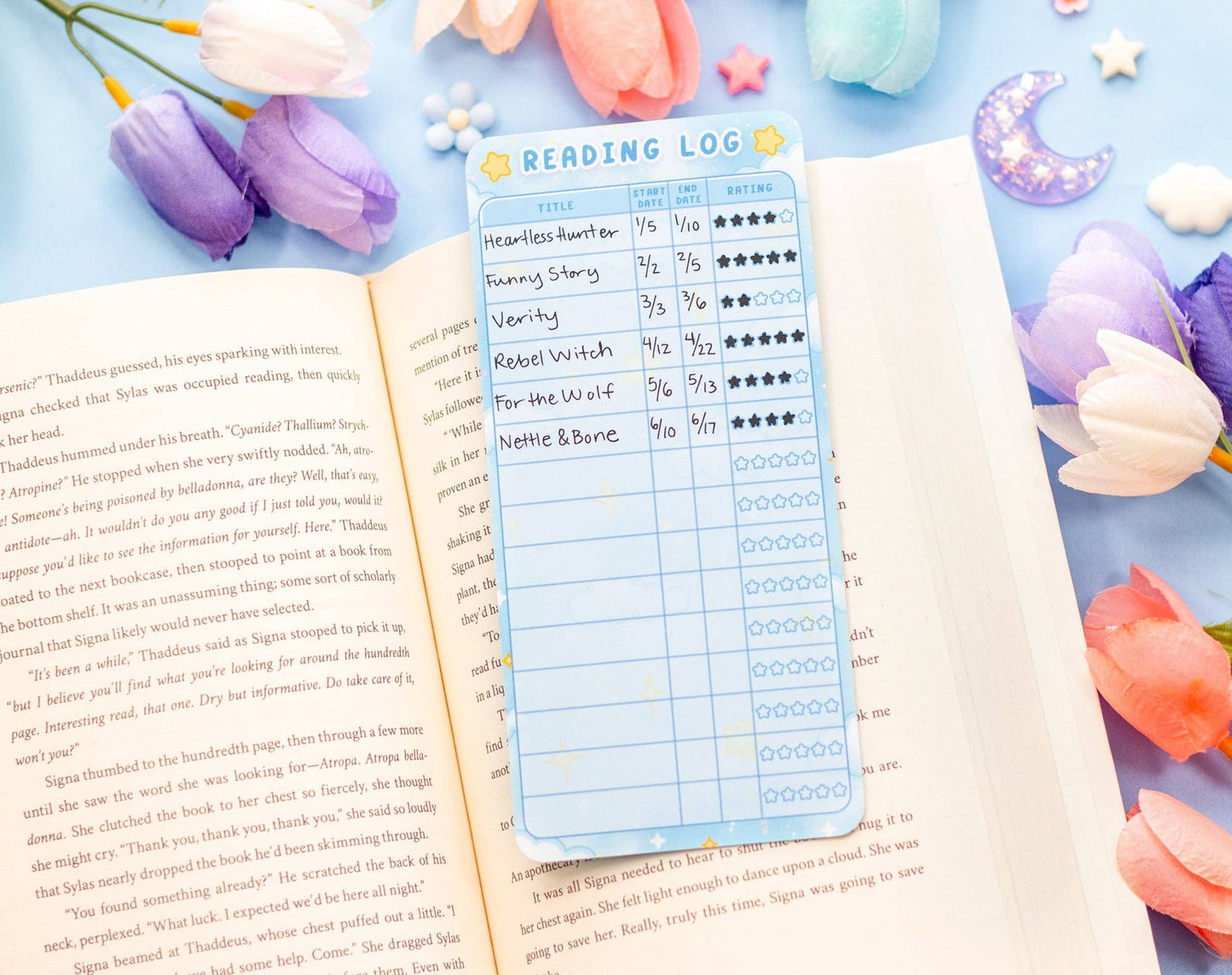 Craft Time Reading Log Bookmark