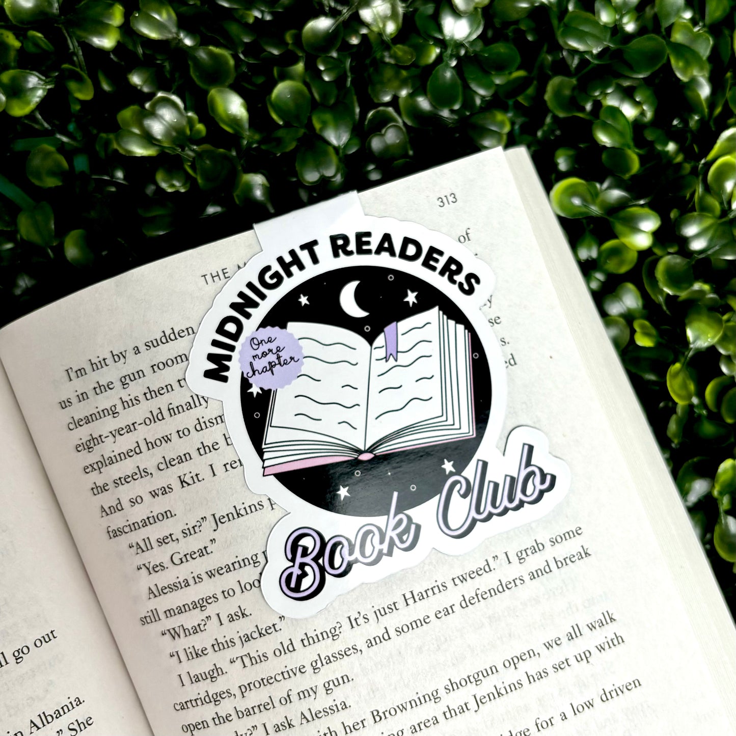 Midnight Readers Book Club Magnetic Bookmark