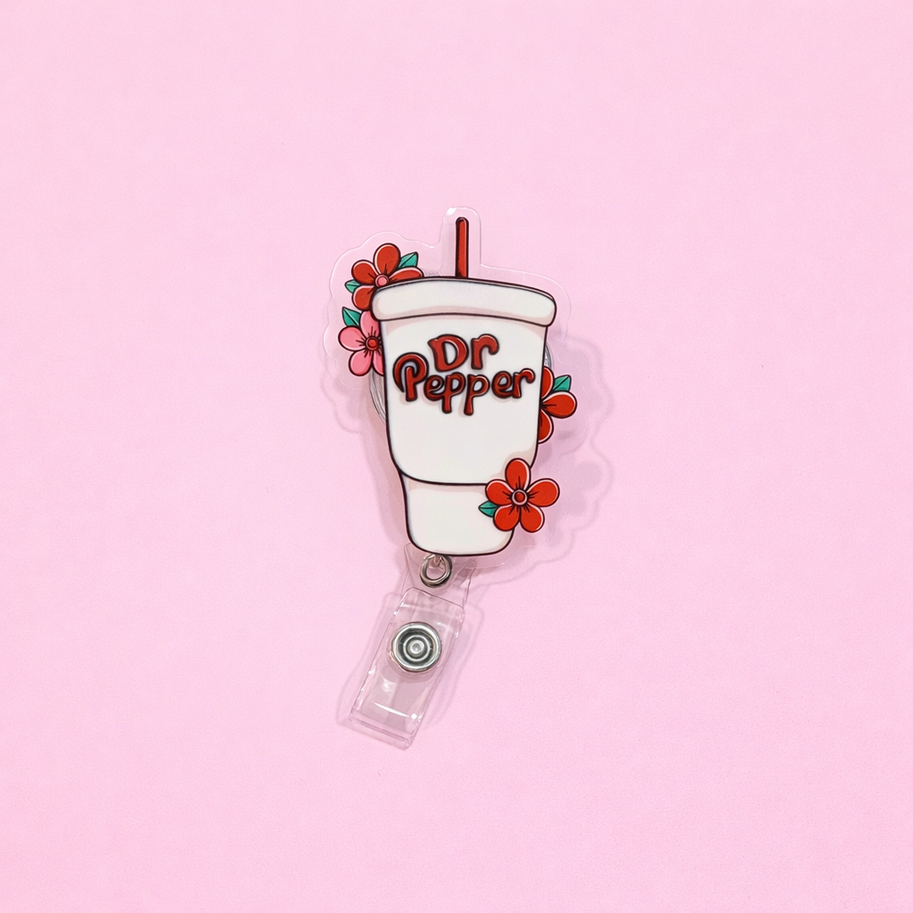 Fountain Soda Badge Reel