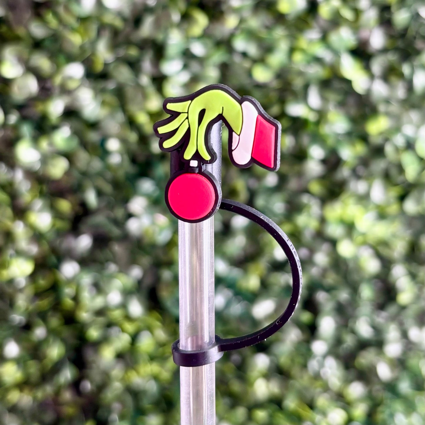 Grinch Hand Straw Topper