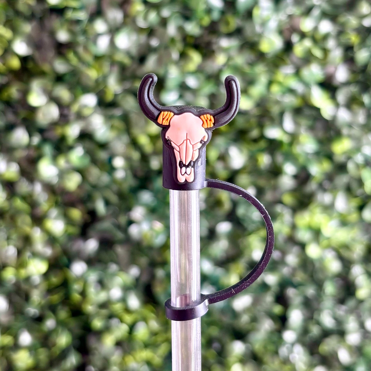 Cow Skull Straw Topper