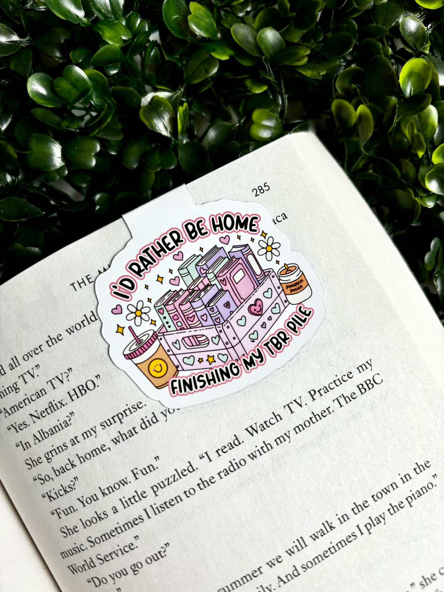 Finishing my TBR Pile Magnetic Bookmark