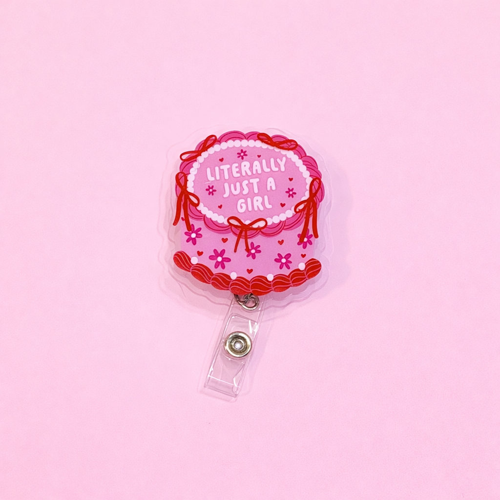 Just A Girl Cake Badge Reel