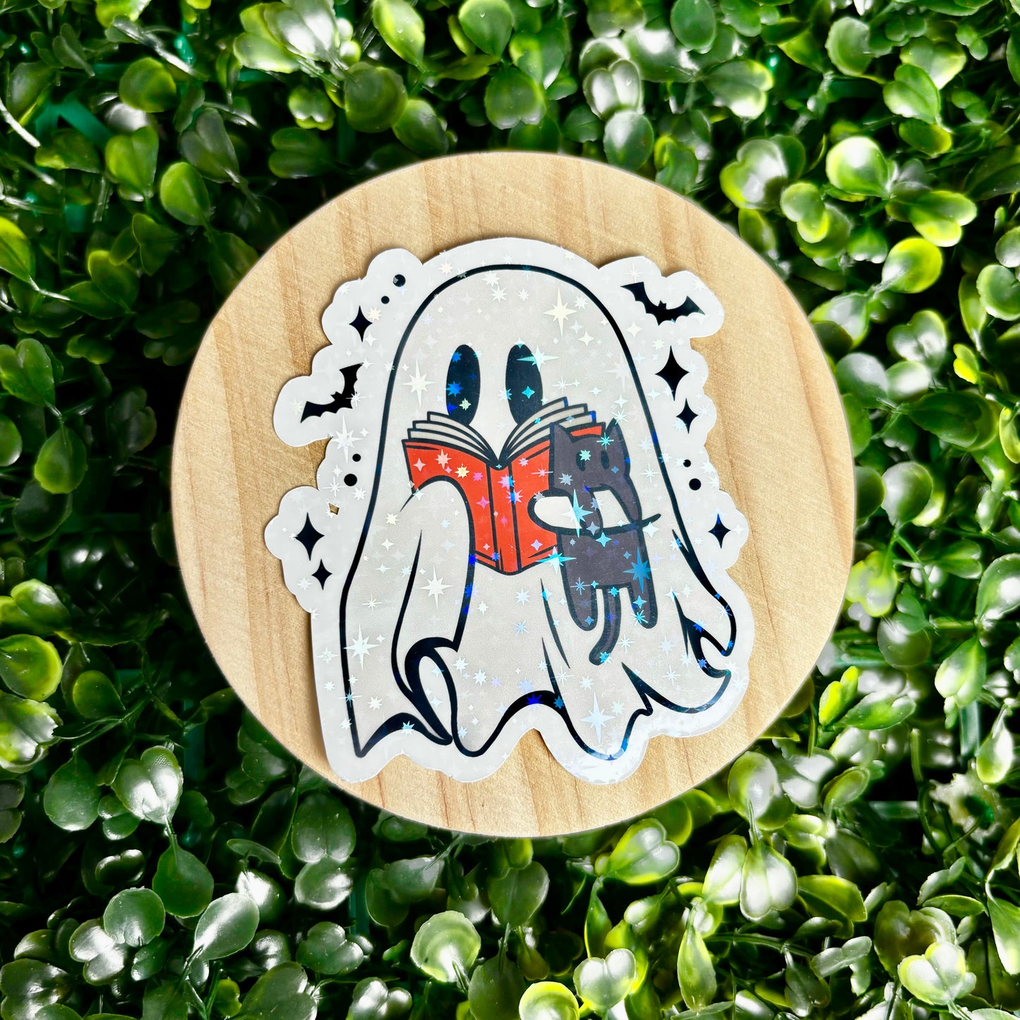 Reading Ghostie Sticker