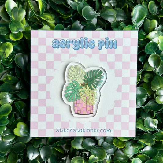 Plant Acrylic Pin