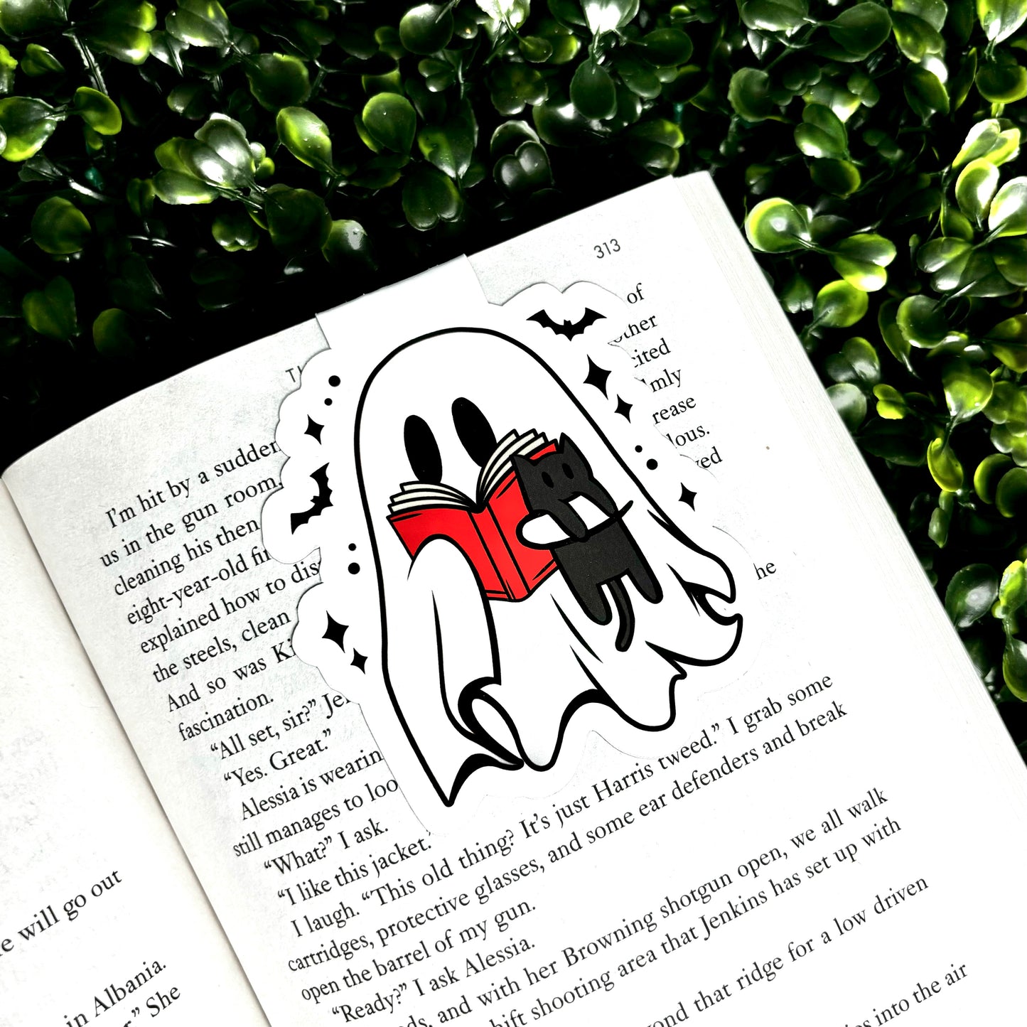 Reading Ghostie Magnetic Bookmark