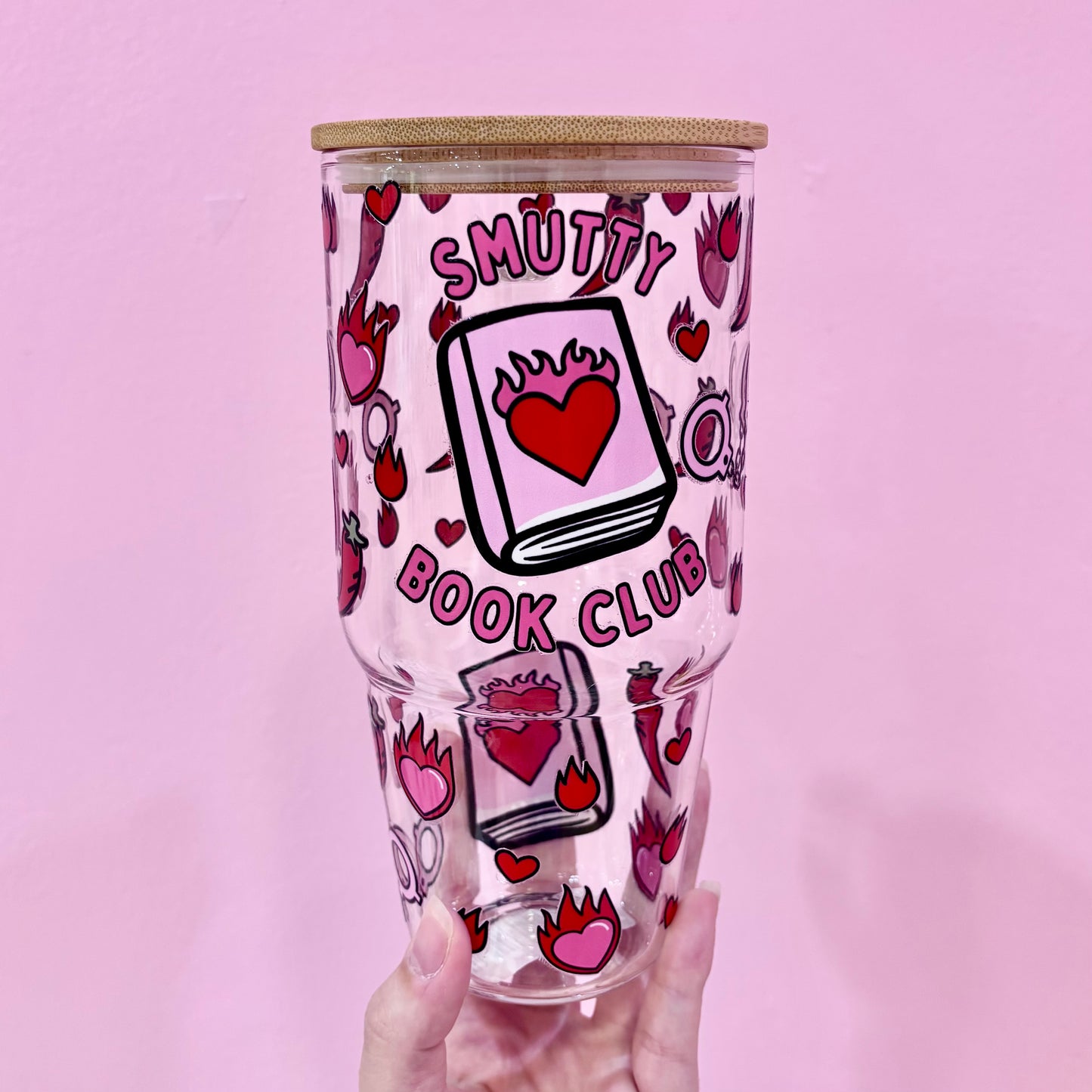 Smutty Book Club 32oz Glass Tumbler
