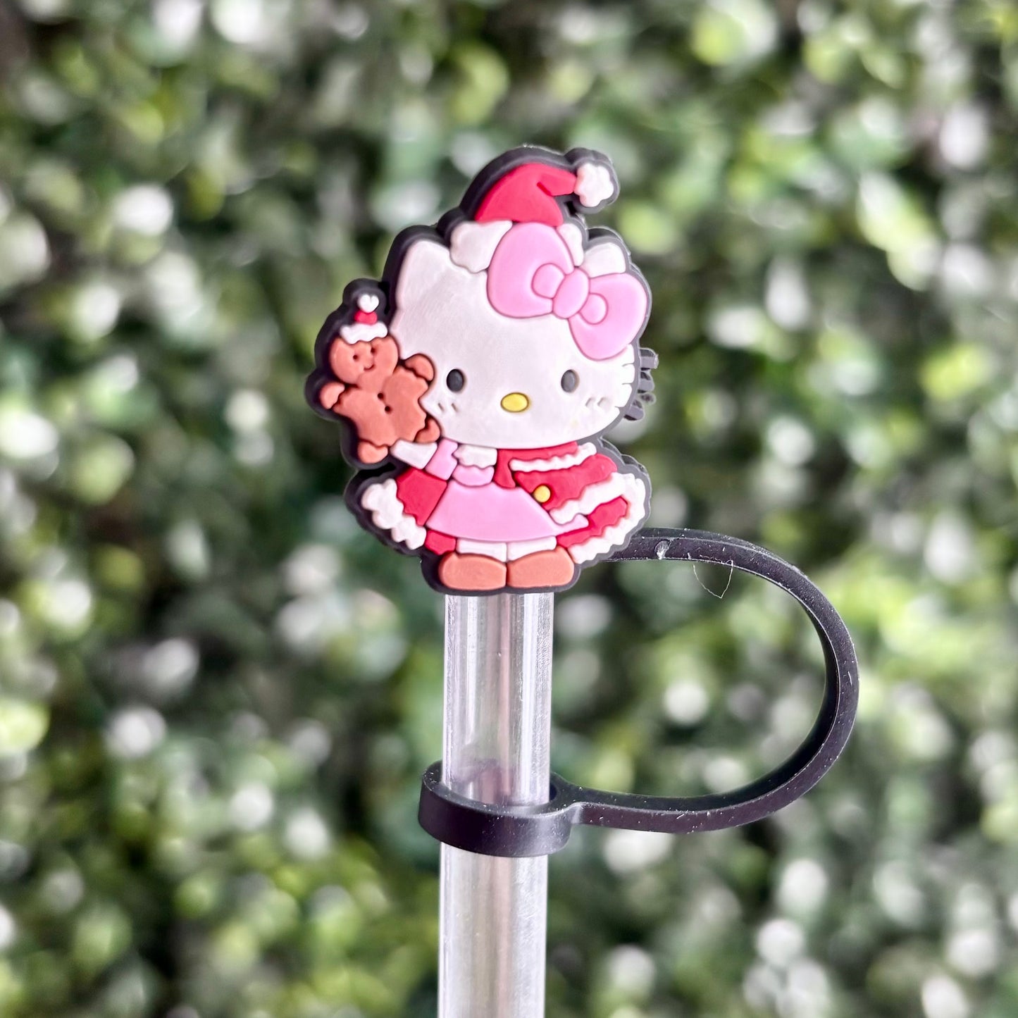 Hello Kitty with Gingerbread Straw Topper