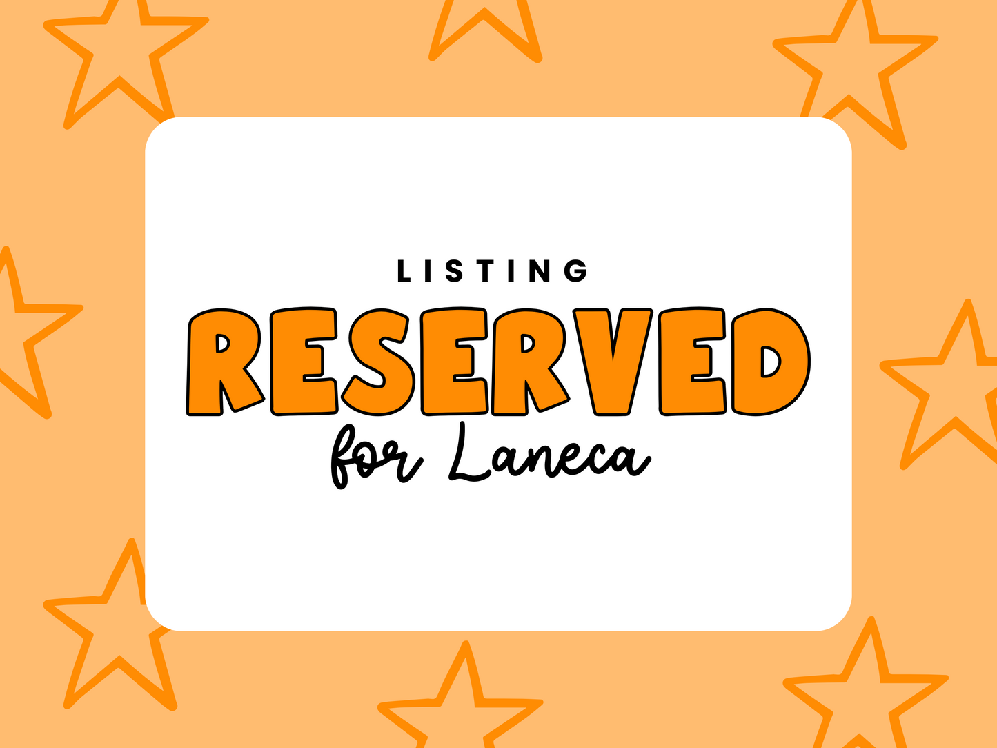 Custom Order for Laneca