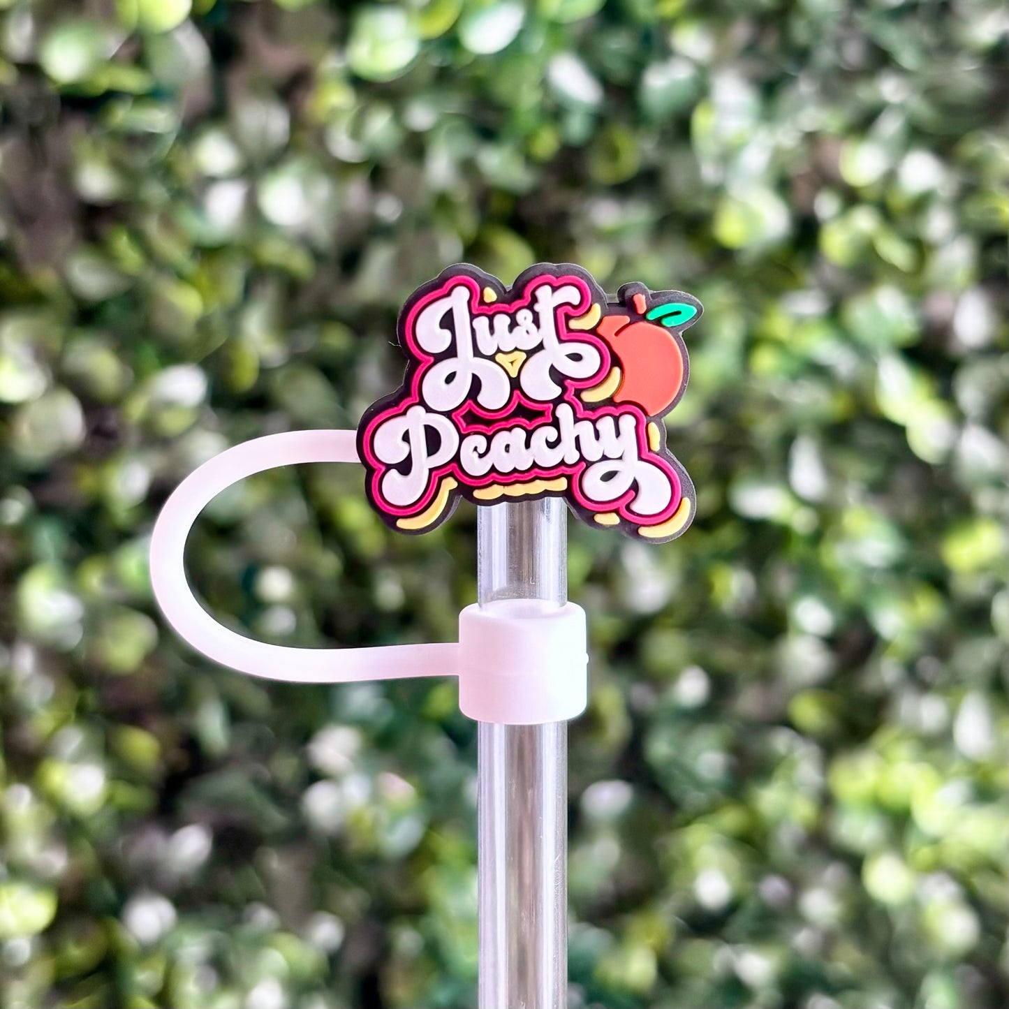 Just Peachy Straw Topper