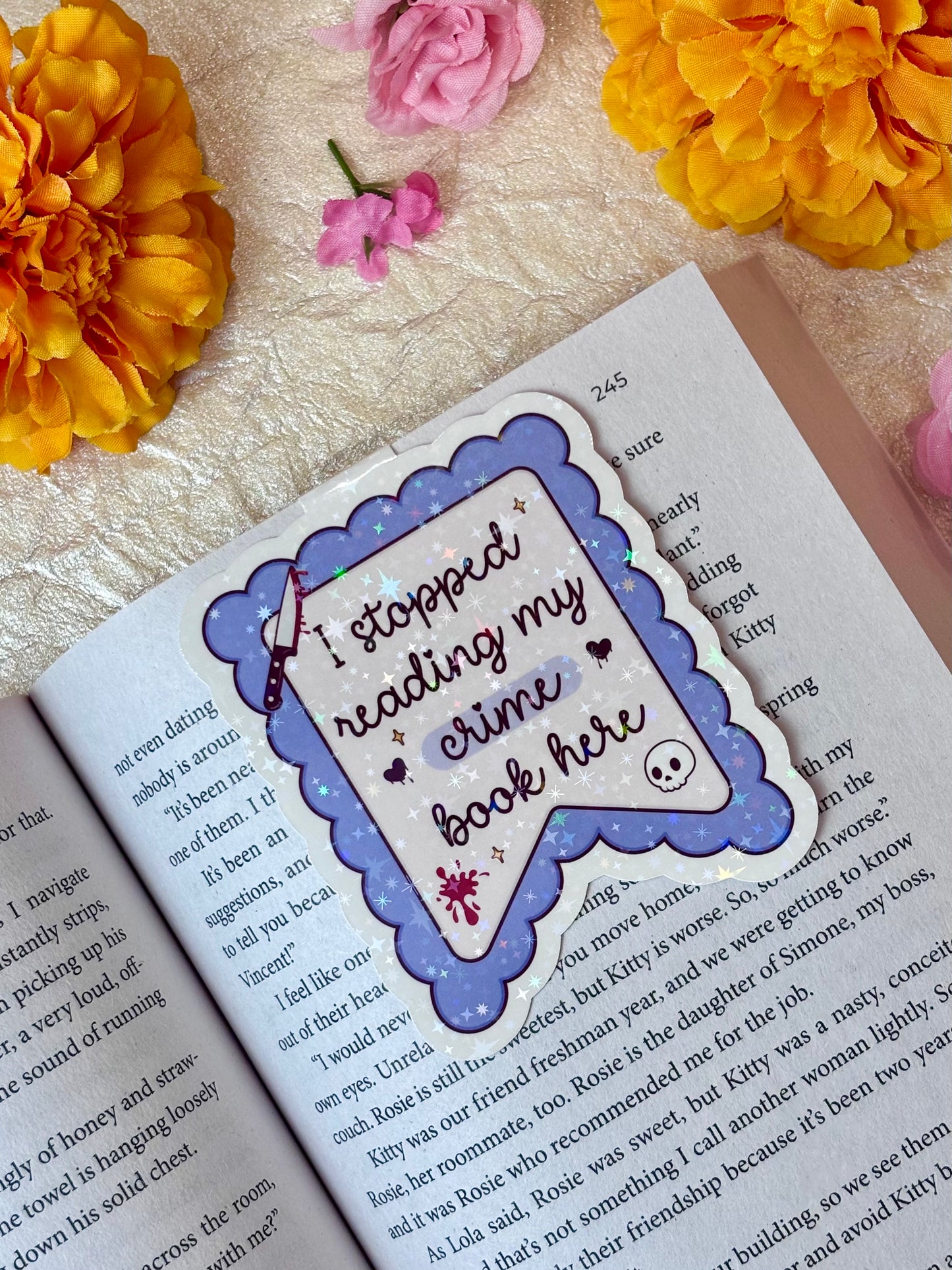 I Stopped Reading My Crime Book Here Magnetic Bookmark