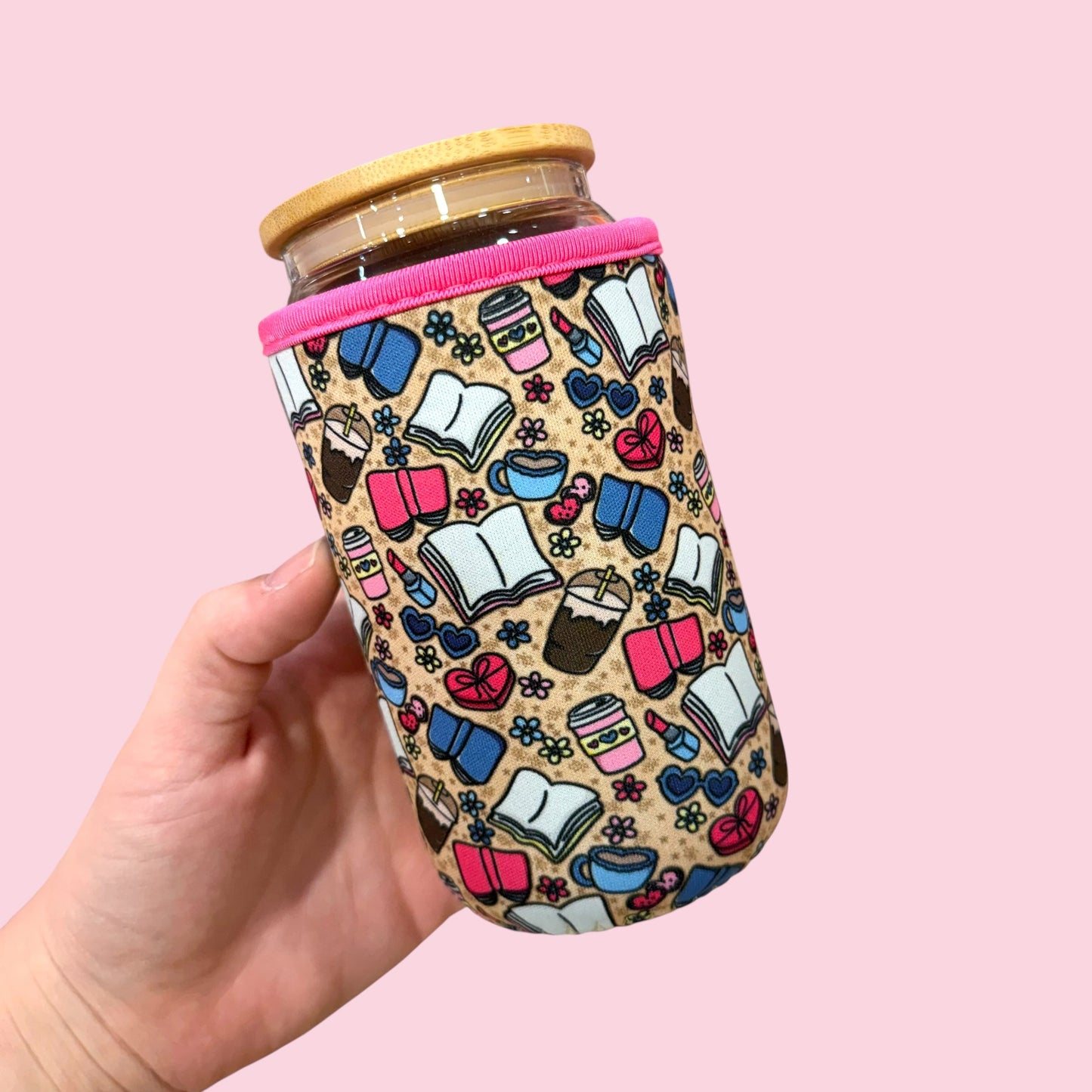Bookish Girly Cup Sleeve