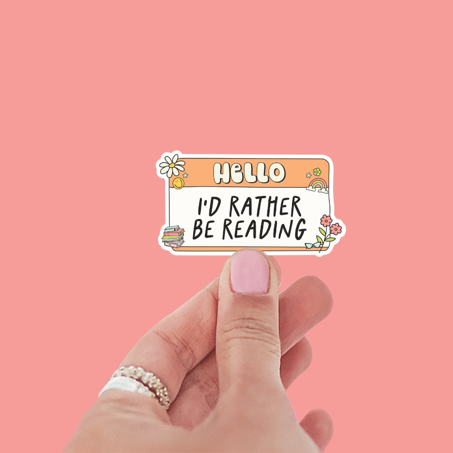 Hello I’d Rather be Reading Sticker