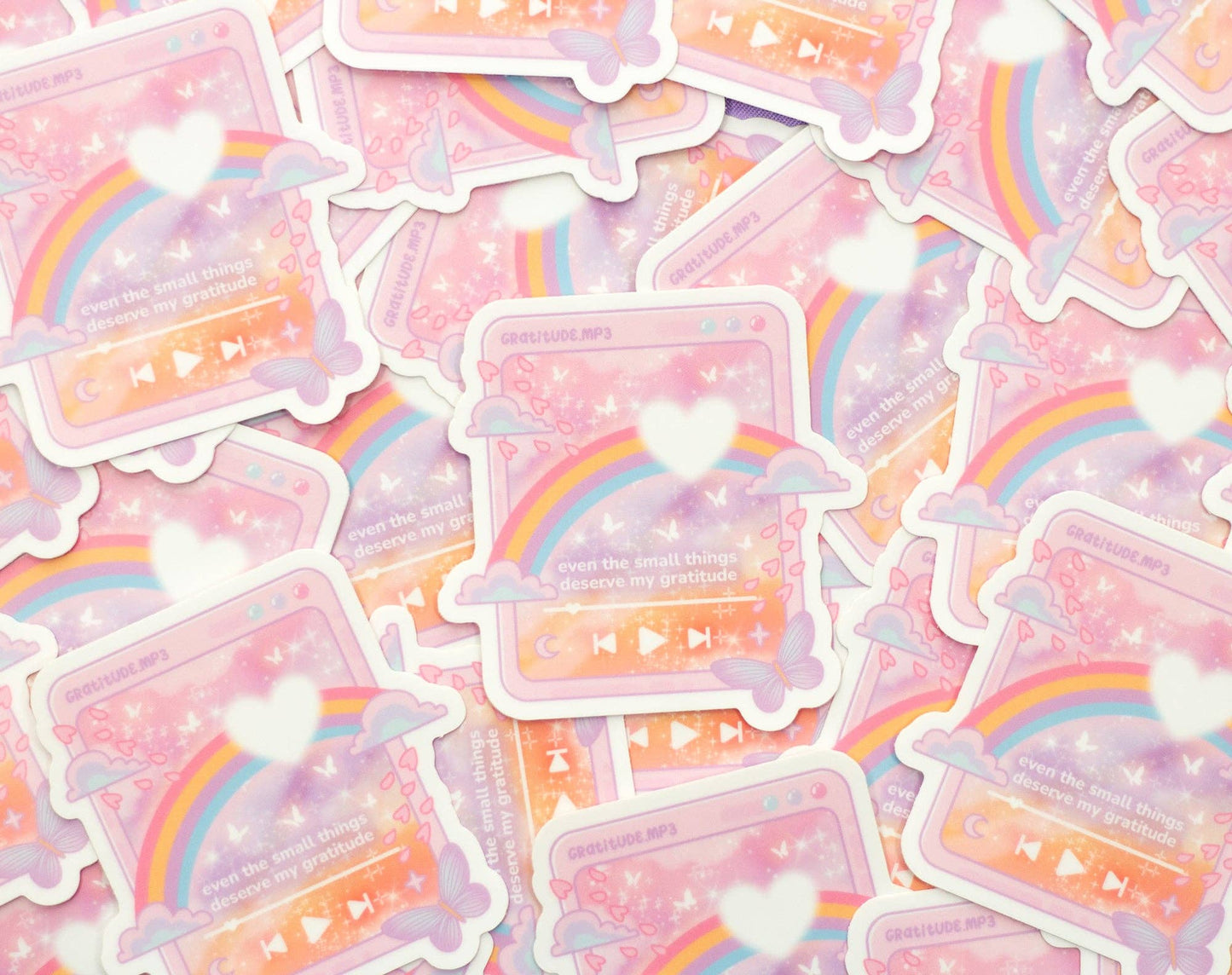 Gratitude Music Player Sticker