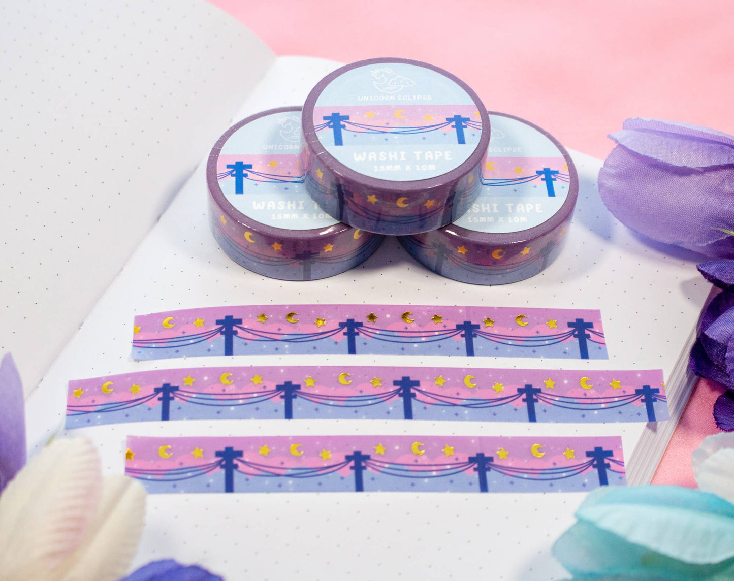 Powerlines Gold Foil Washi Tape