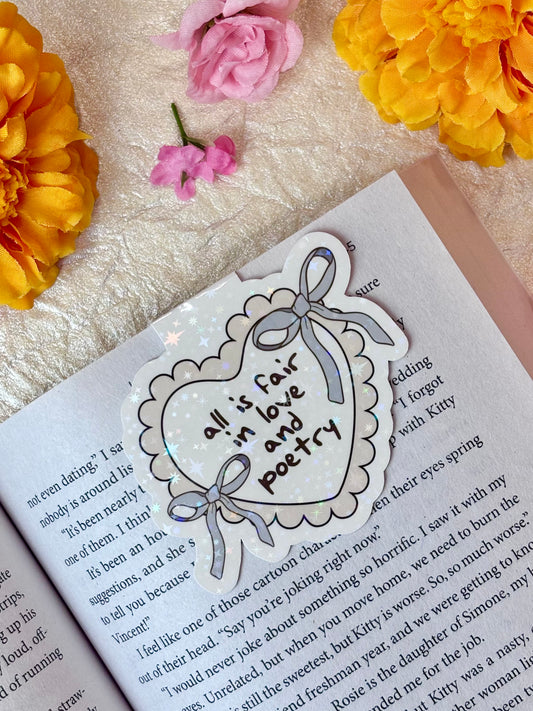 All is Fair in Love and Poetry Magnetic Bookmark