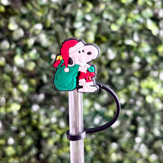 Christmas Snoopy Straw Topper