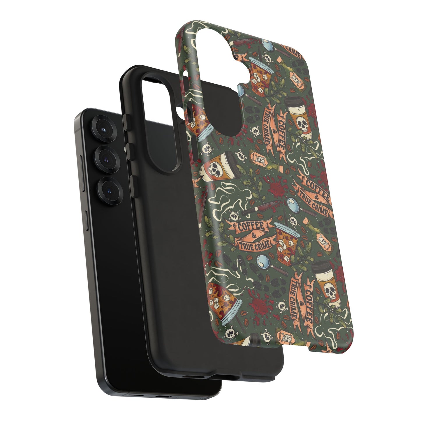 Coffee & True Crime Tough Phone Case | Shockproof | Samsung Case | Google Case | Bookish