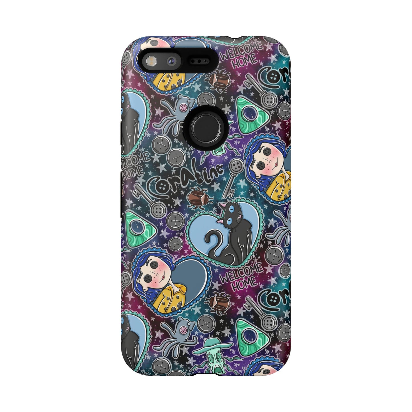 Button Girl Tough Phone Case | Shockproof | Samsung Case | Google Case |