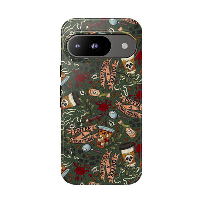 Coffee & True Crime Tough Phone Case | Shockproof | Samsung Case | Google Case | Bookish