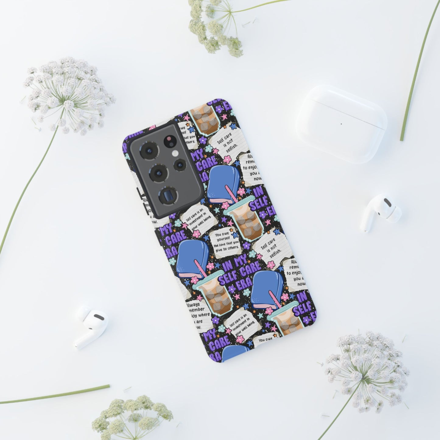 Self Care Tough Phone Case | Shockproof | Samsung Case | Google Case | Bookish