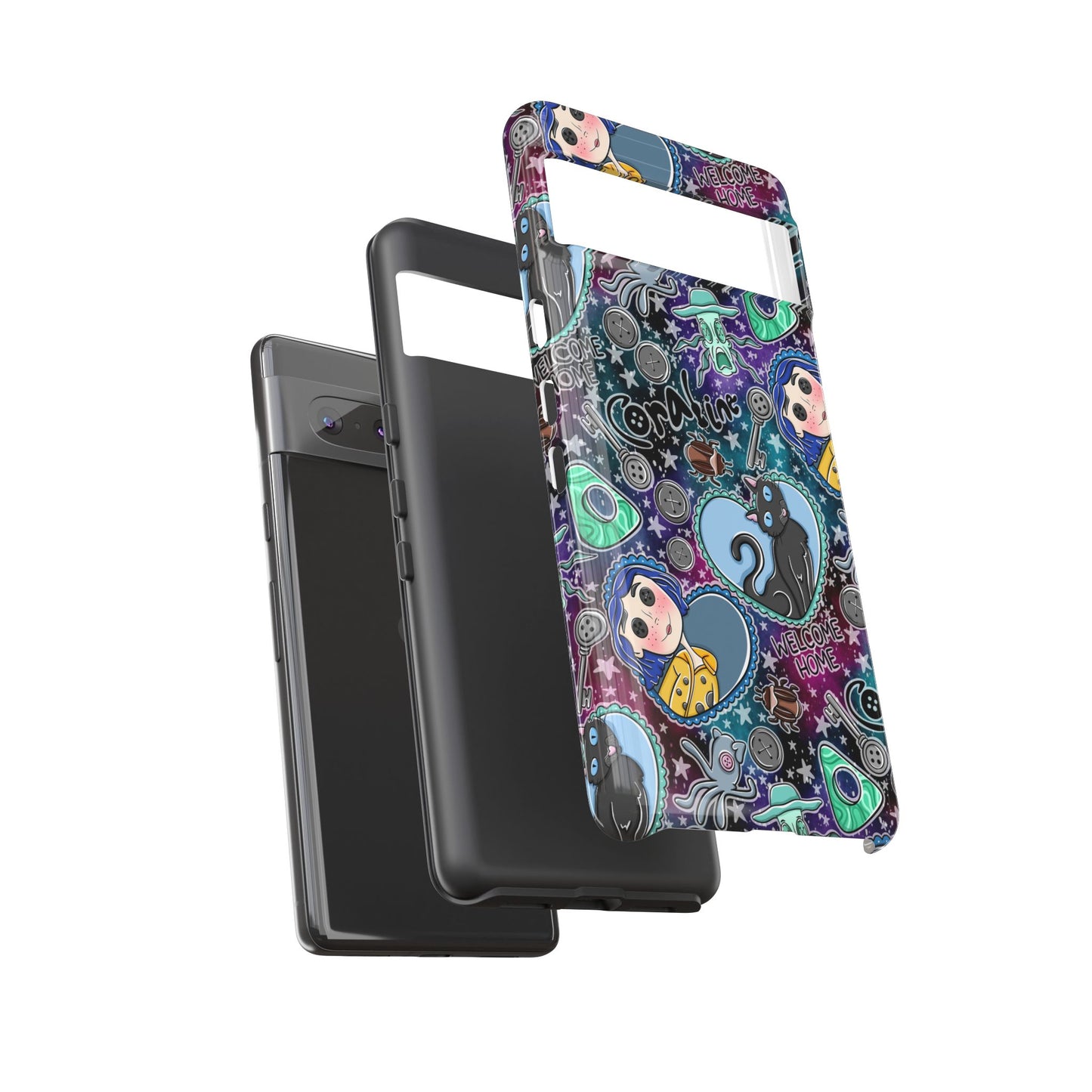 Button Girl Tough Phone Case | Shockproof | Samsung Case | Google Case |