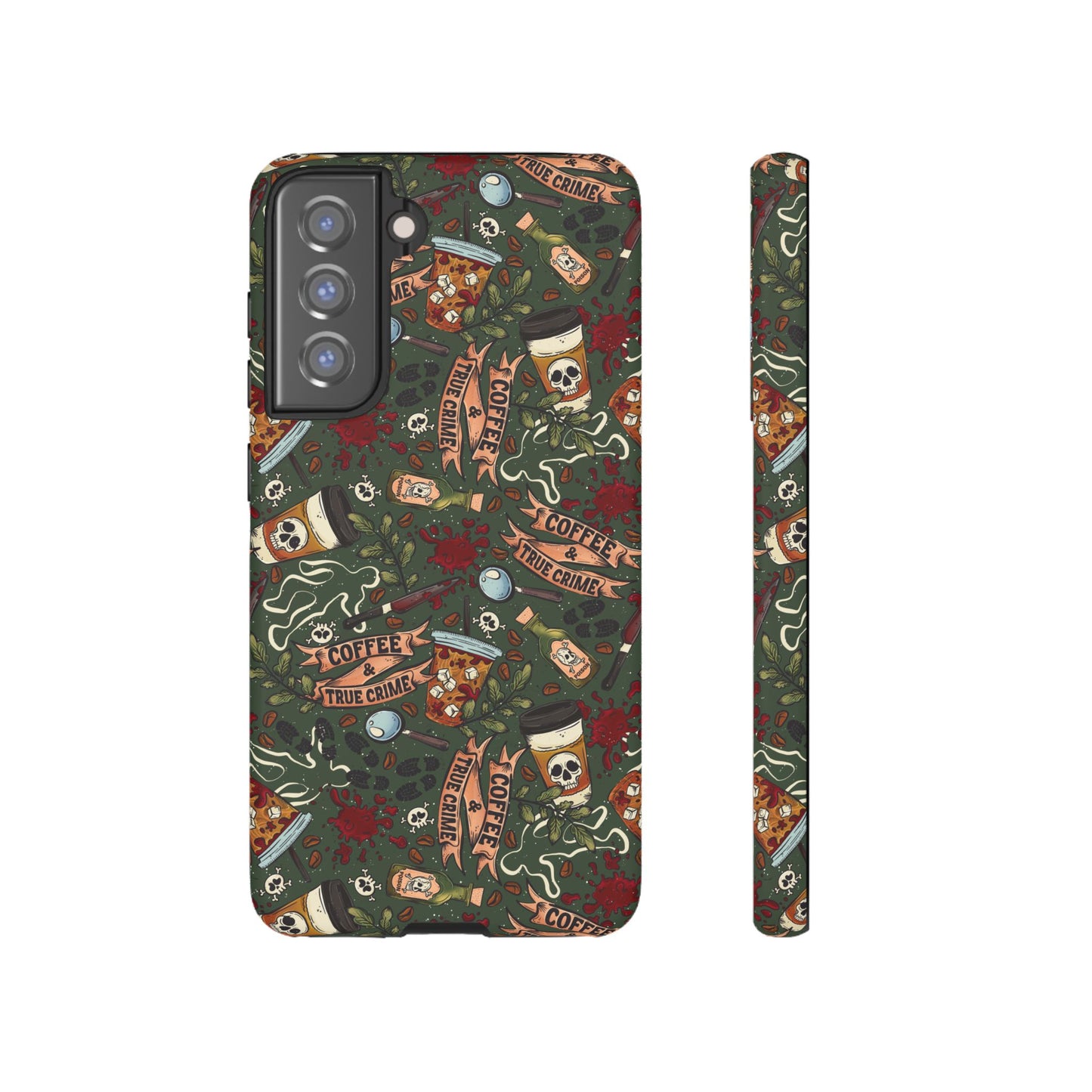Coffee & True Crime Tough Phone Case | Shockproof | Samsung Case | Google Case | Bookish