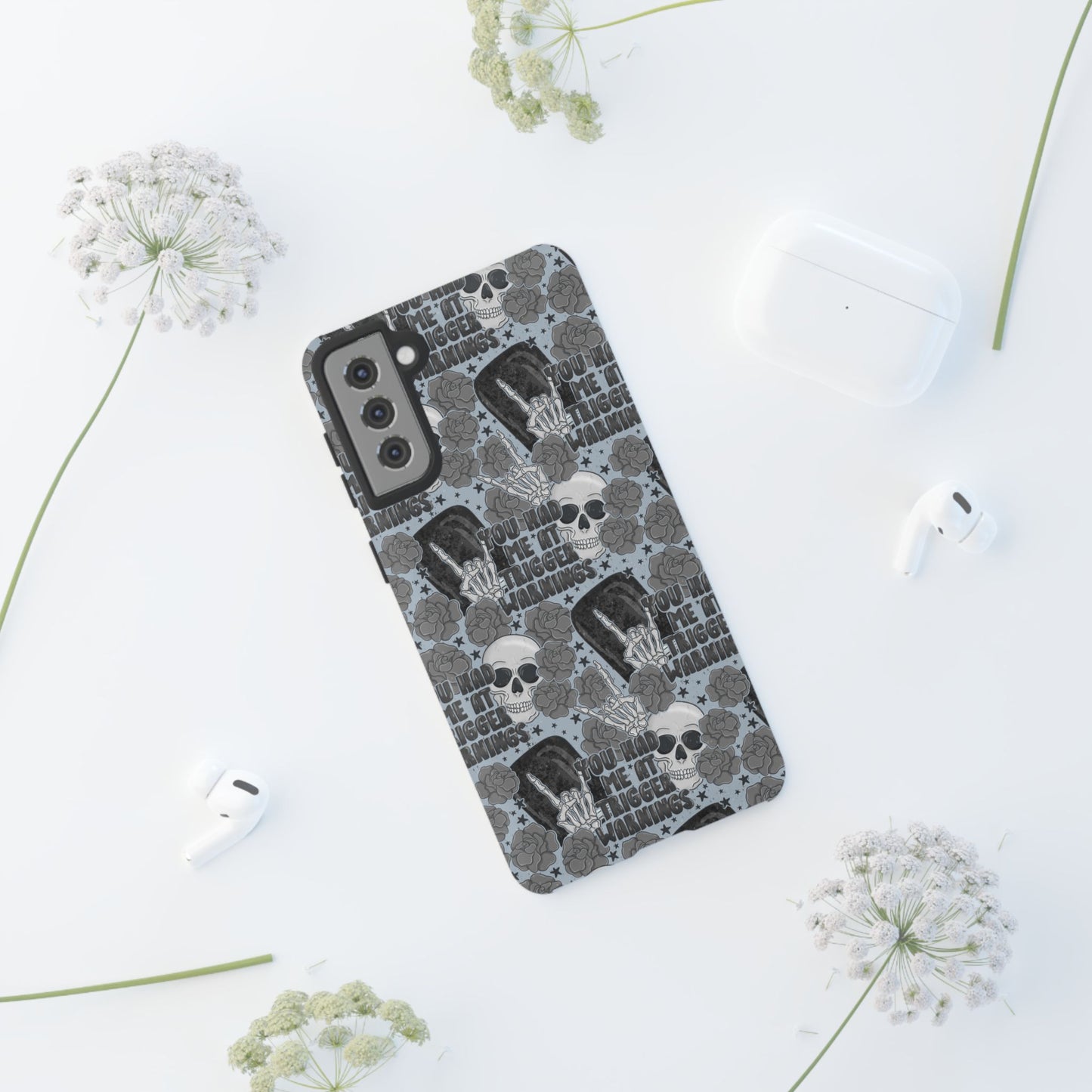 Trigger Warning Tough Phone Case | Shockproof | Samsung Case | Google Case | Bookish