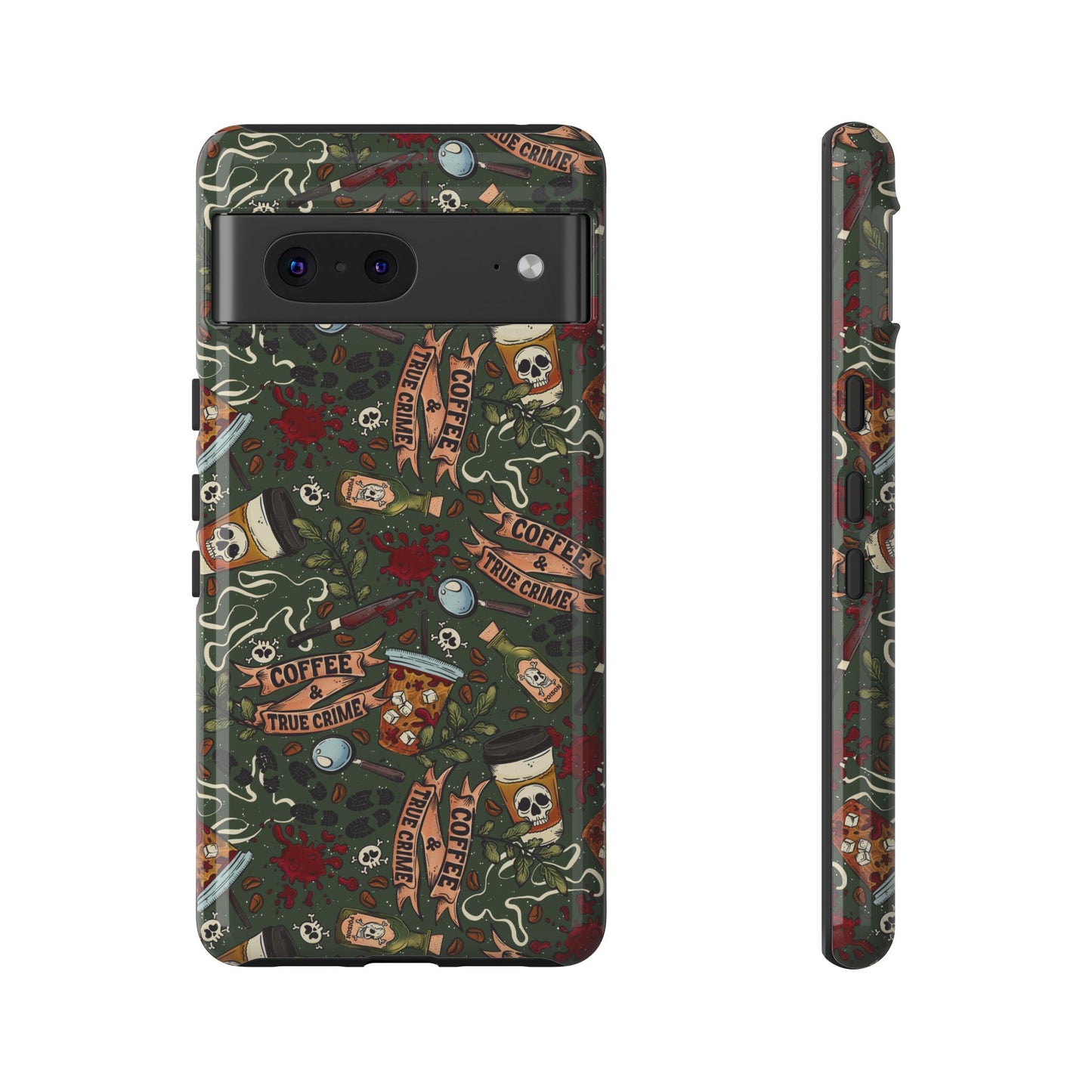 Coffee & True Crime Tough Phone Case | Shockproof | Samsung Case | Google Case | Bookish