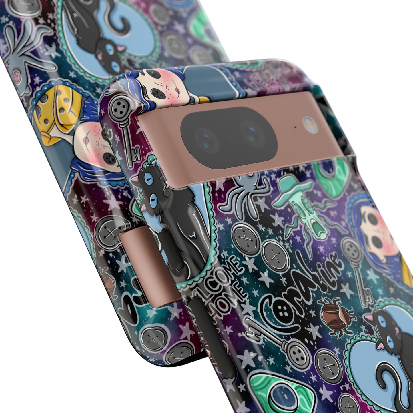 Button Girl Tough Phone Case | Shockproof | Samsung Case | Google Case |