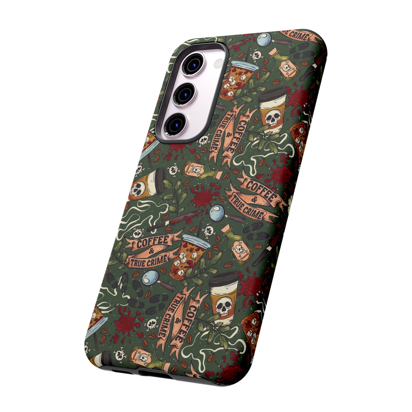 Coffee & True Crime Tough Phone Case | Shockproof | Samsung Case | Google Case | Bookish