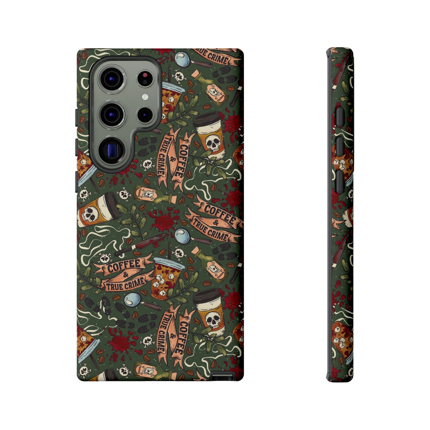 Coffee & True Crime Tough Phone Case | Shockproof | Samsung Case | Google Case | Bookish