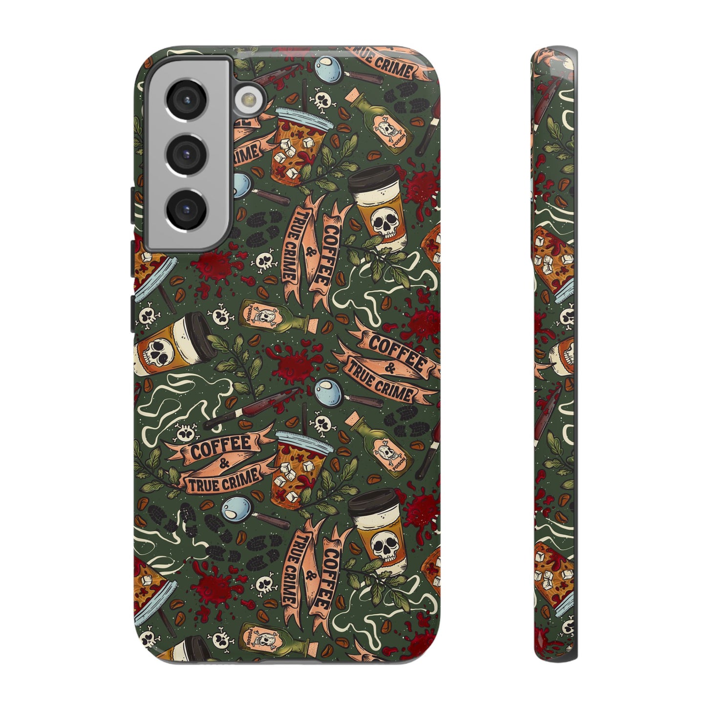 Coffee & True Crime Tough Phone Case | Shockproof | Samsung Case | Google Case | Bookish
