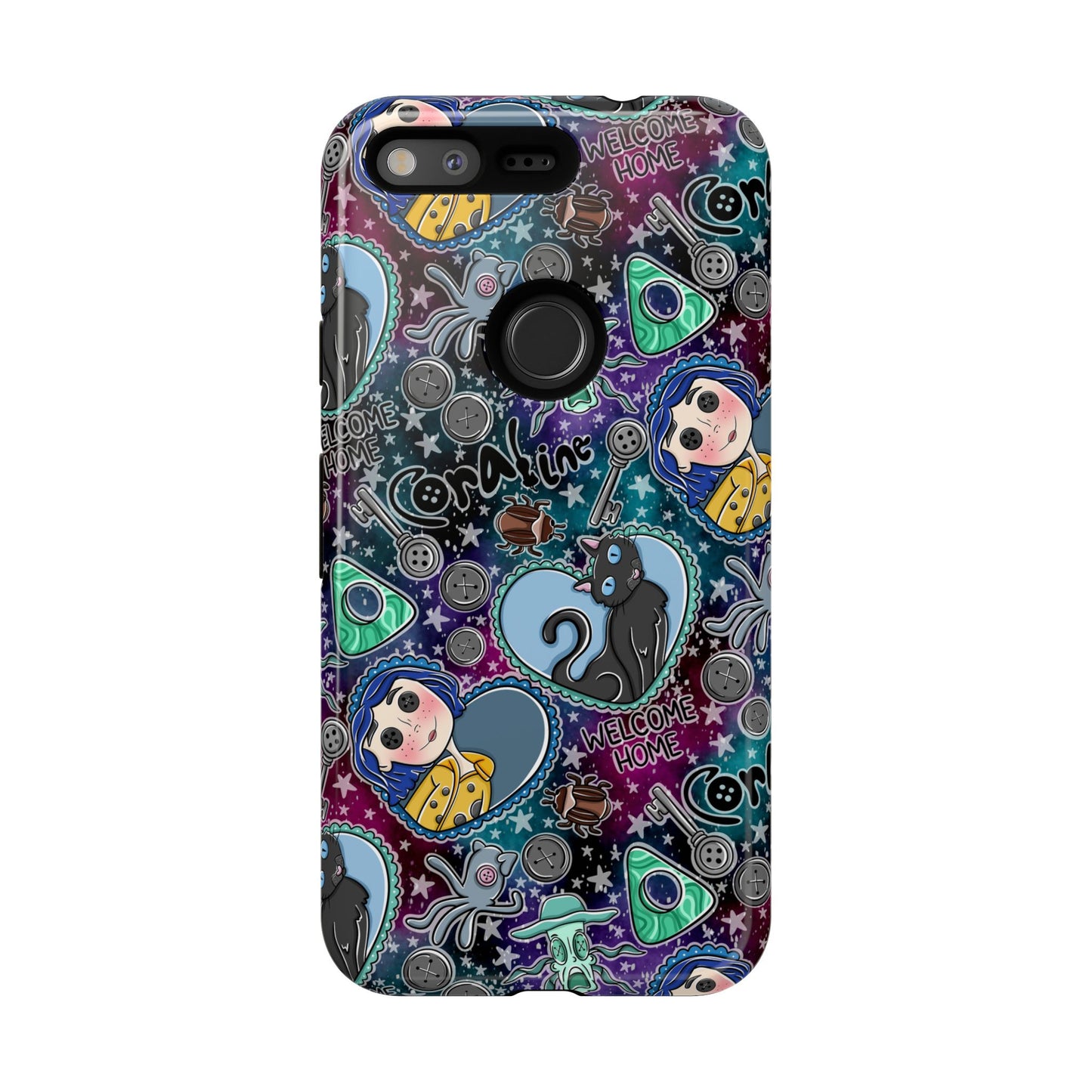 Button Girl Tough Phone Case | Shockproof | Samsung Case | Google Case |