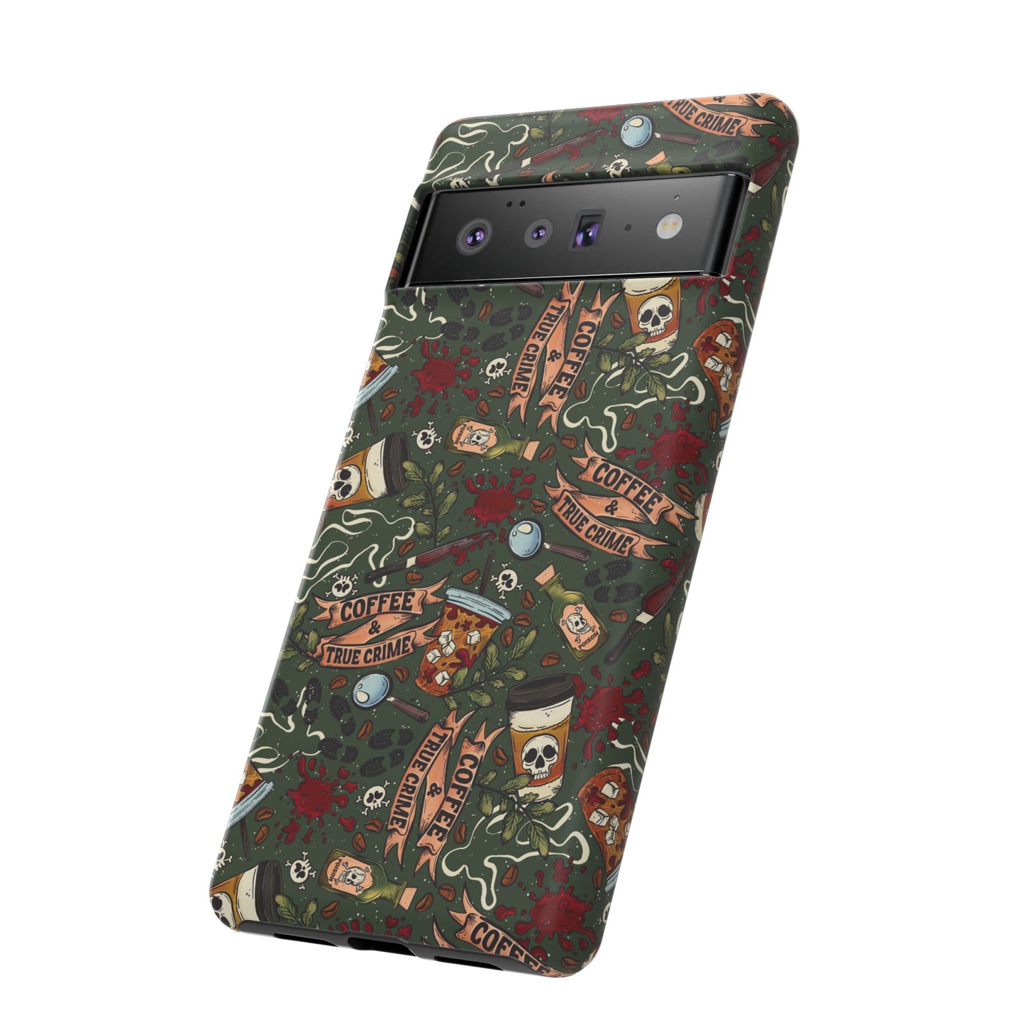 Coffee & True Crime Tough Phone Case | Shockproof | Samsung Case | Google Case | Bookish