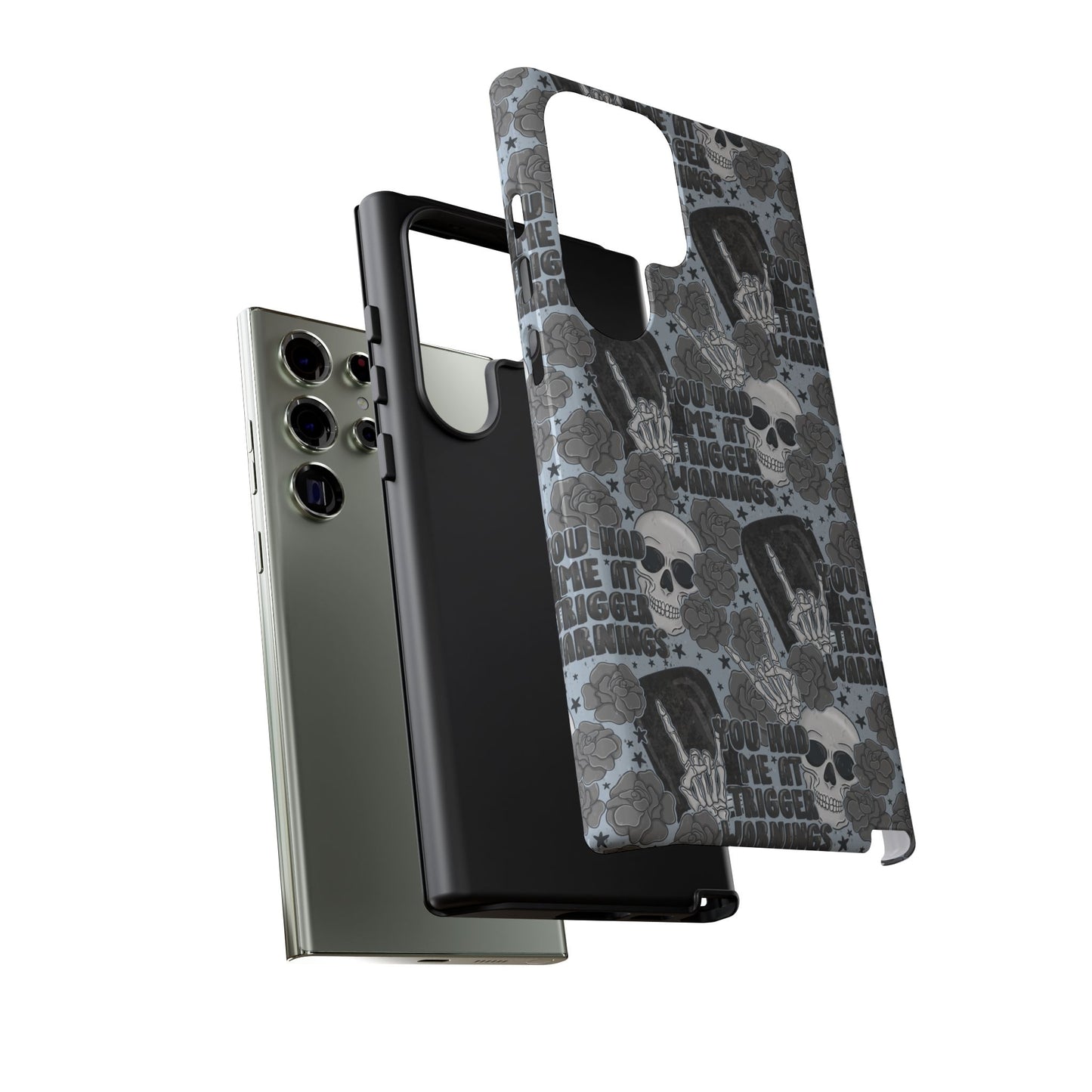 Trigger Warning Tough Phone Case | Shockproof | Samsung Case | Google Case | Bookish