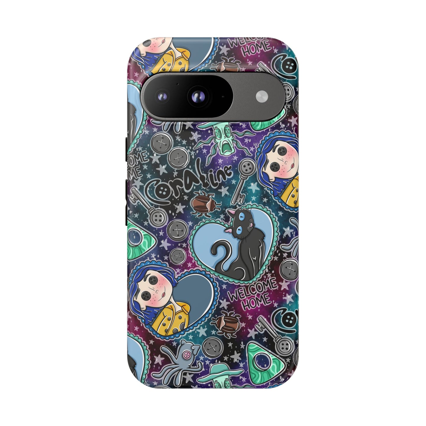 Button Girl Tough Phone Case | Shockproof | Samsung Case | Google Case |