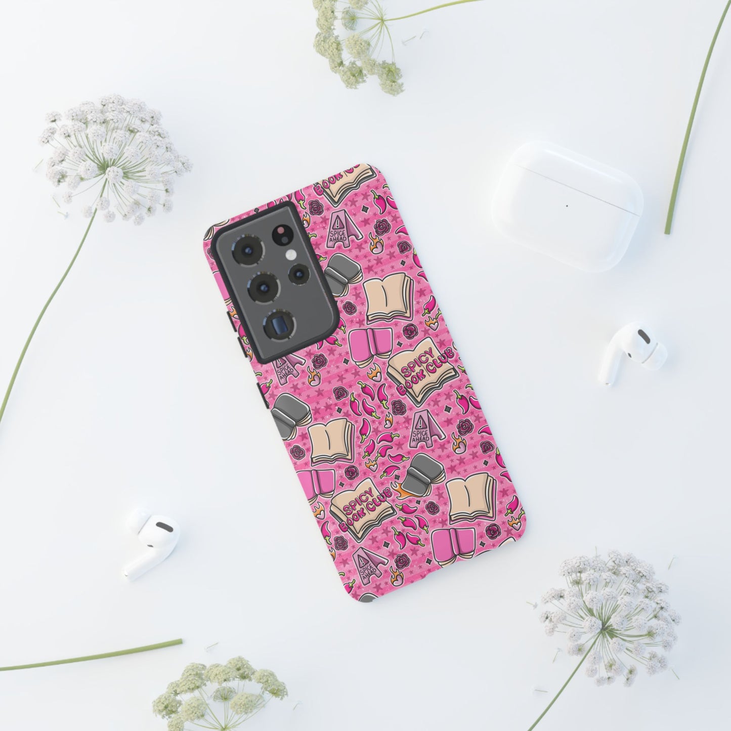 Spicy Book Club Tough Phone Case | Shockproof | Samsung Case | Google Case | Bookish