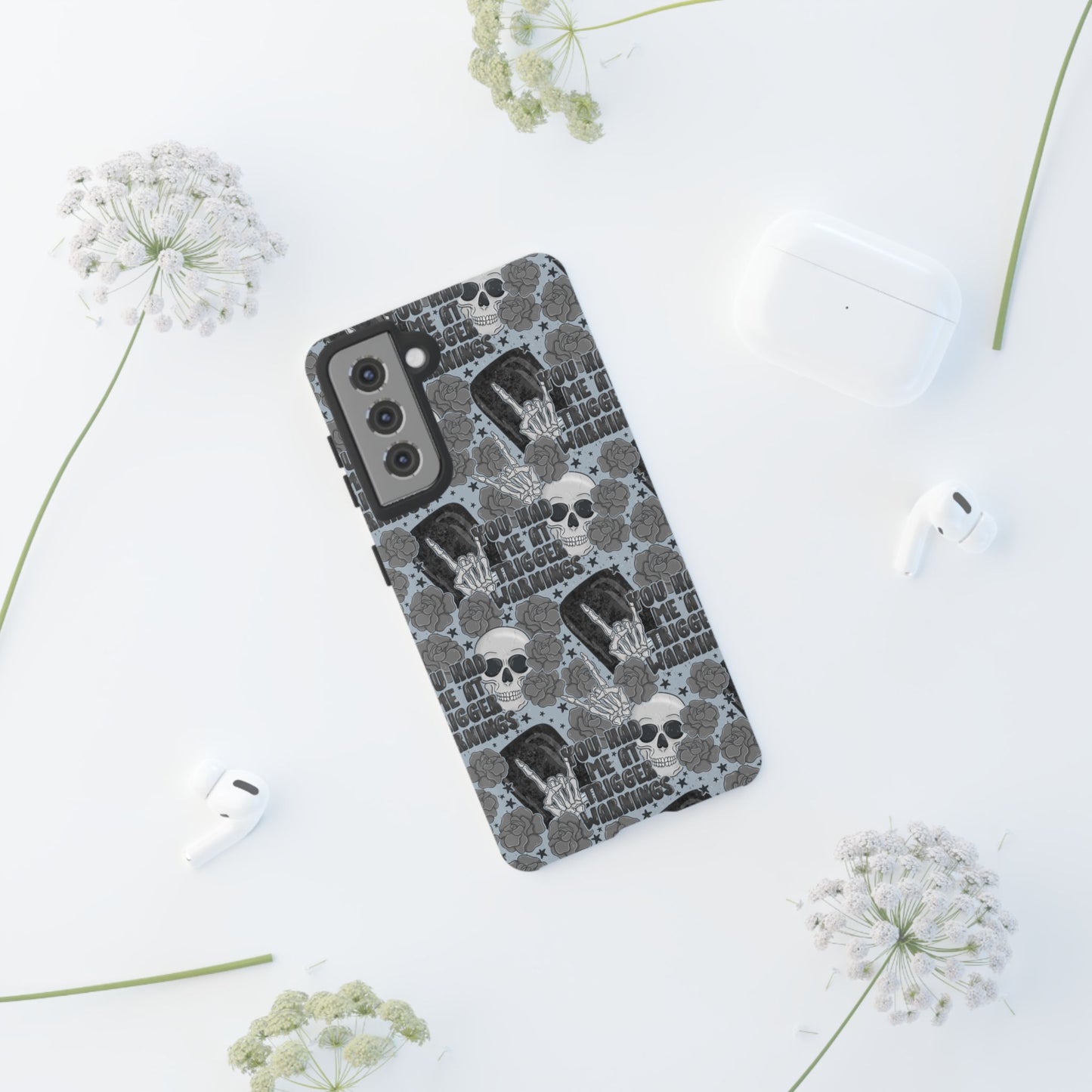 Trigger Warning Tough Phone Case | Shockproof | Samsung Case | Google Case | Bookish