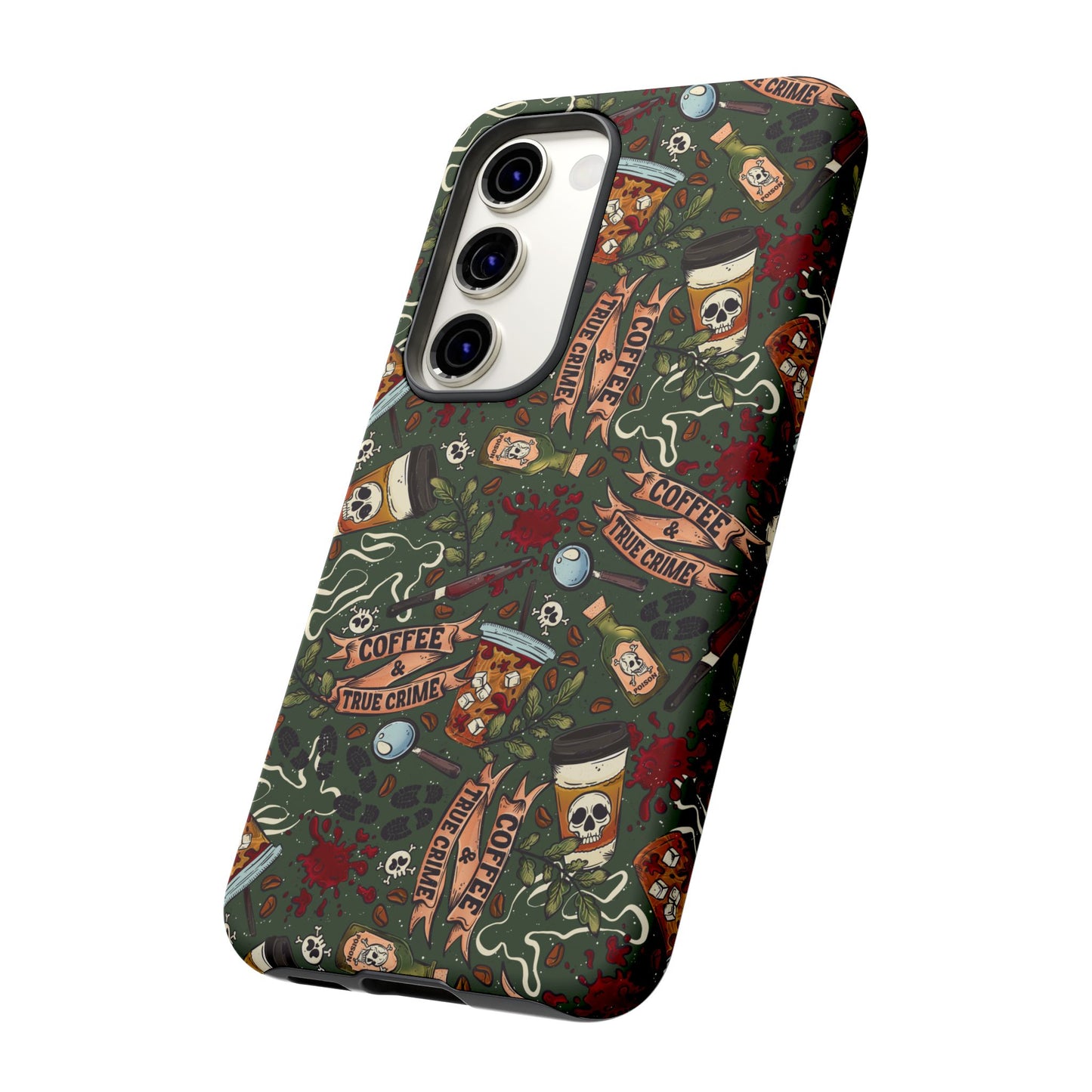 Coffee & True Crime Tough Phone Case | Shockproof | Samsung Case | Google Case | Bookish