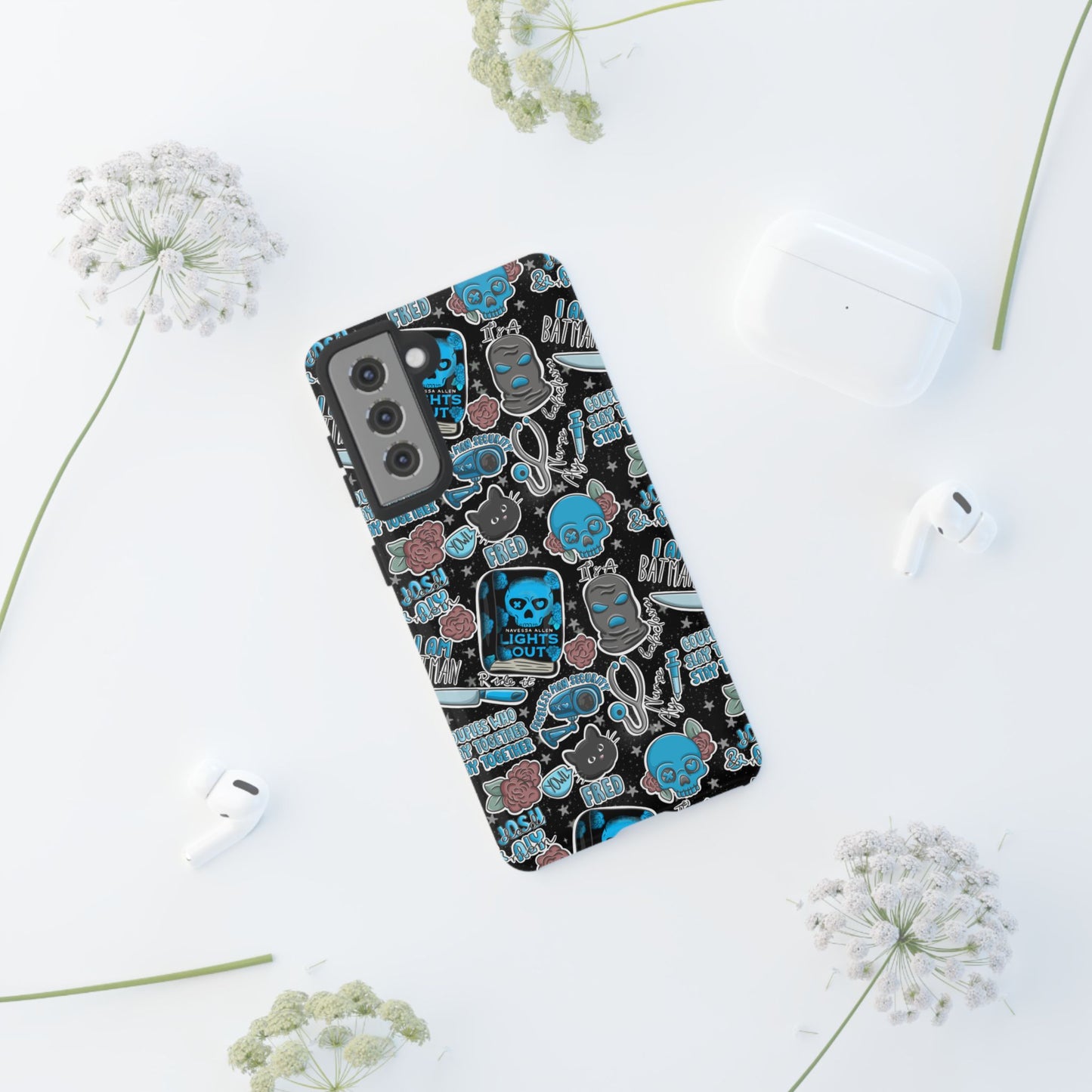 Lights Out Tough Phone Case | Shockproof | Samsung Case | Google Case | Bookish