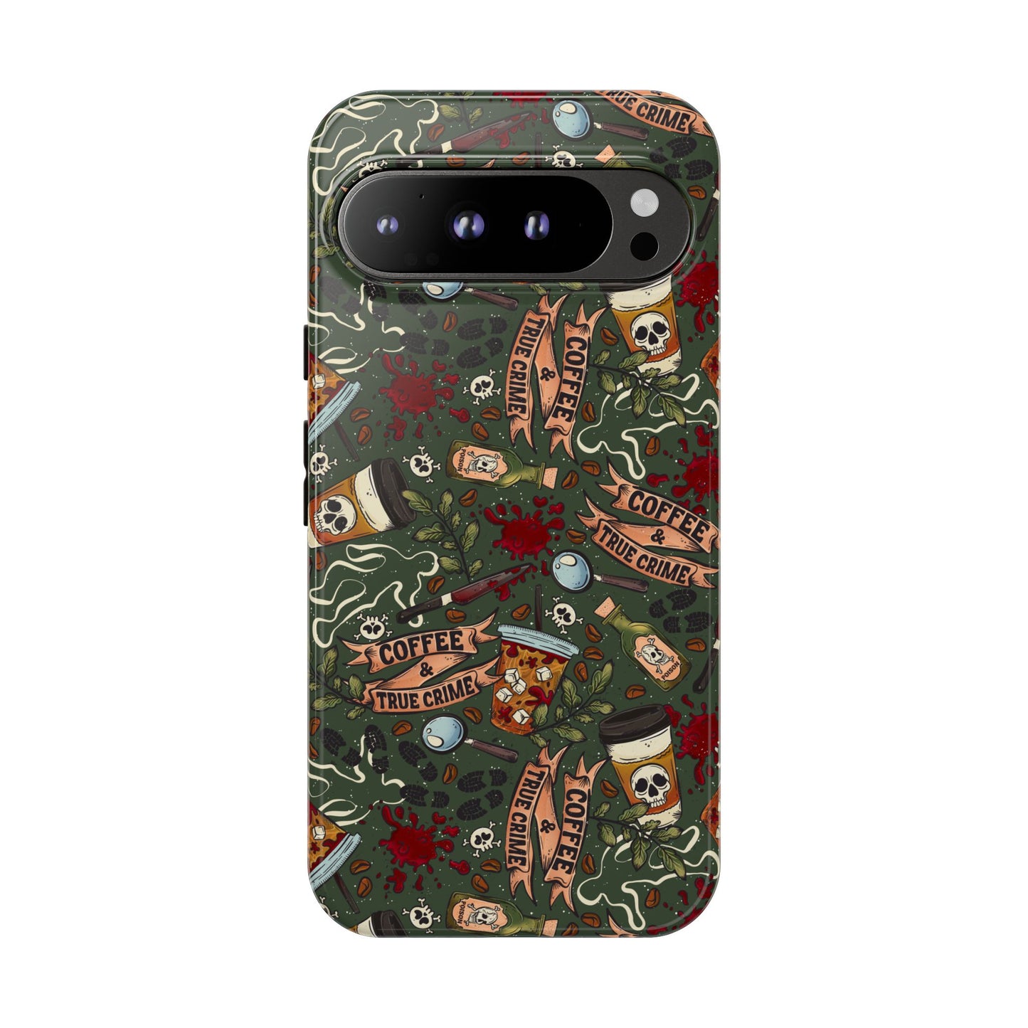 Coffee & True Crime Tough Phone Case | Shockproof | Samsung Case | Google Case | Bookish