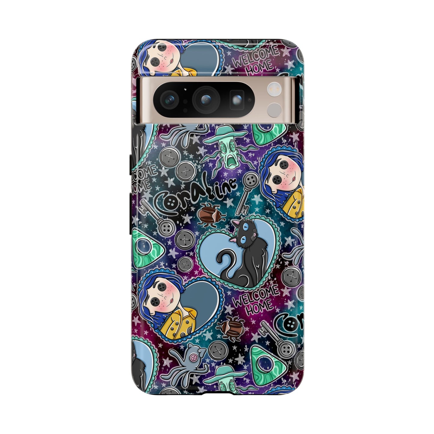 Button Girl Tough Phone Case | Shockproof | Samsung Case | Google Case |